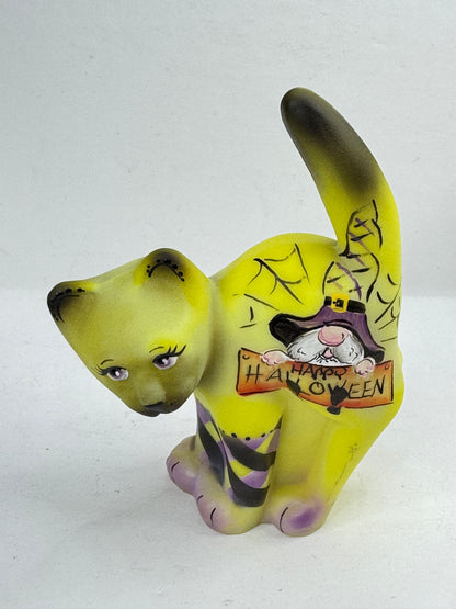 Signed Limited Edition Halloween Cat Witch Gnome Figurine 15/54 A1215
