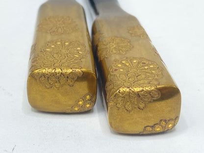 Japanese Kanzashi Hair Ornament Set Maki-e & Mother-of-Pearl Inlay antique GS718