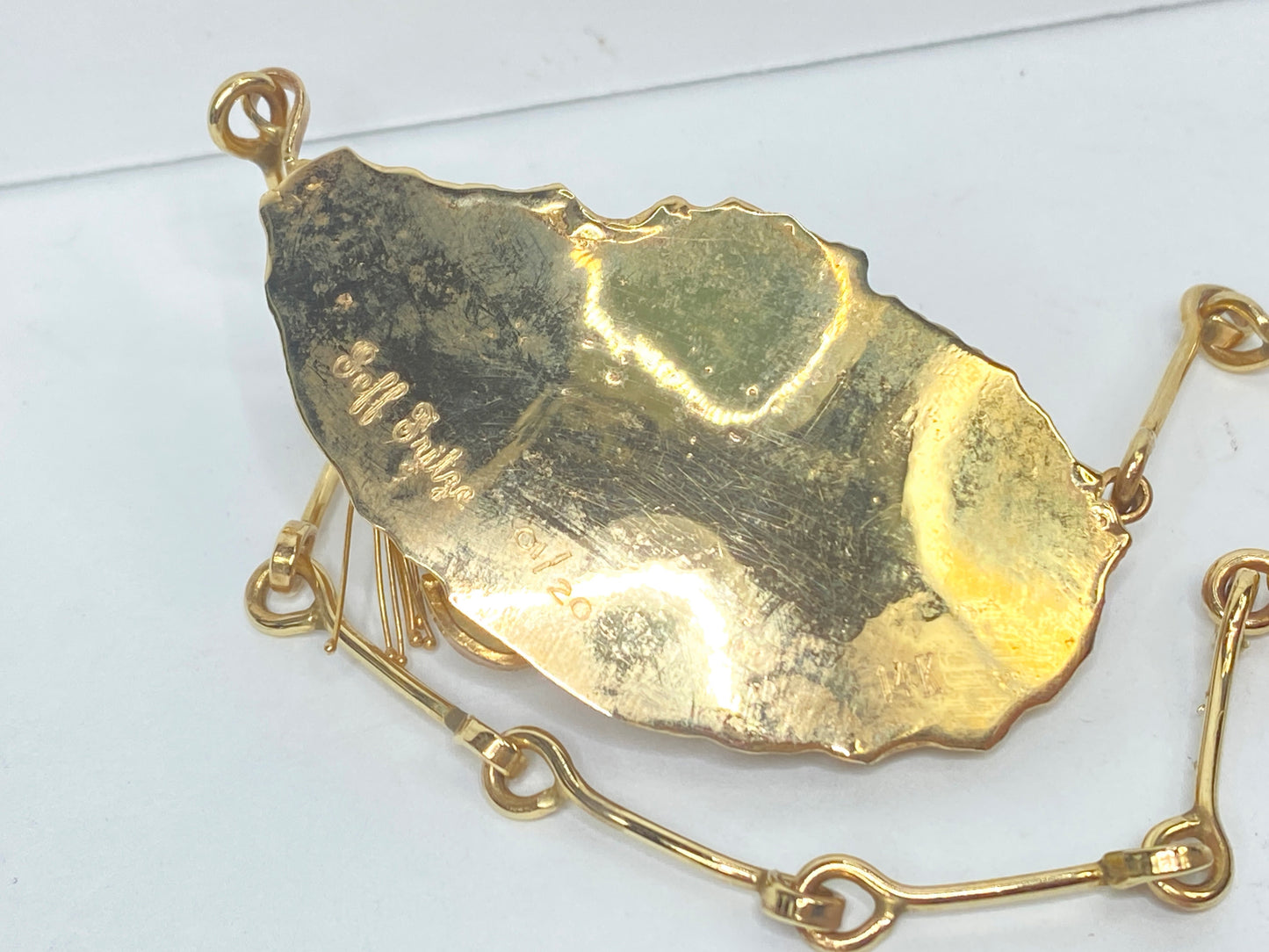 Museum-Quality Custom 14K Gold Topaz Necklace by Samantha Fritze 16" Cert JR1109