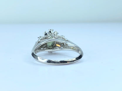 Certified Platinum 0.85ct Alexandrite 0.54ct F/VS1 Diamond statement ring JR672