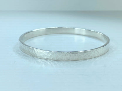 James Avery 6.0mm Hammered Bangle Bracelet Sterling Silver 26g 8" JR673