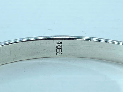 James Avery 6.0mm Hammered Bangle Bracelet Sterling Silver 26g 8" JR673