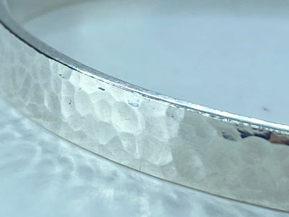 James Avery 6.0mm Hammered Bangle Bracelet Sterling Silver 26g 8" JR673
