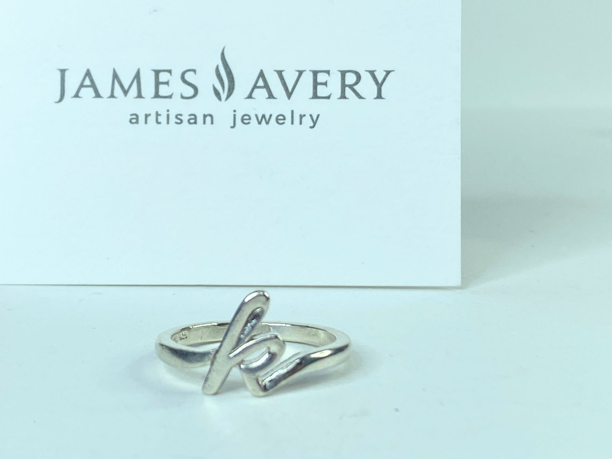 James Avery Sterling Silver Script Initial 'k' size 7.75 3.0g JR639