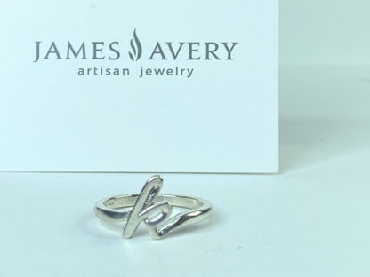 James Avery Sterling Silver Script Initial 'k' size 7.75 3.0g JR639
