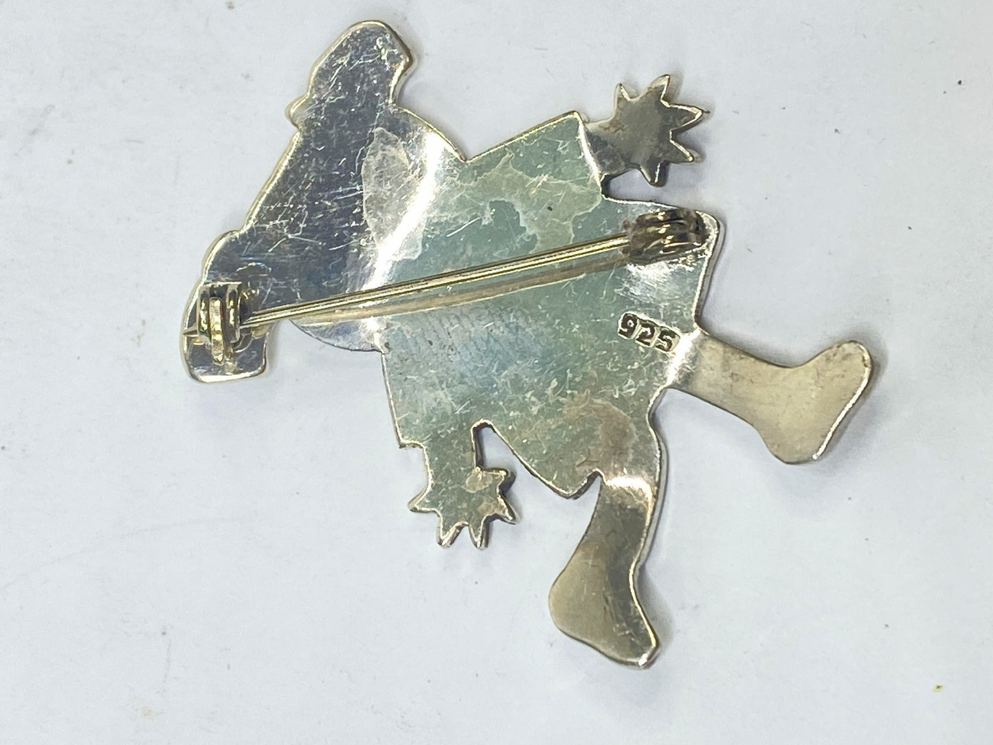 Sterling Silver Girl Brooch, Vintage Figural Design, 925 13g JR1113