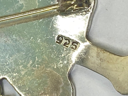 Sterling Silver Girl Brooch, Vintage Figural Design, 925 13g JR1113