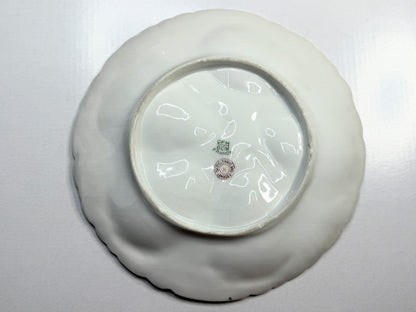 Antique French Limoges Oyster Plate Hand Painted Floral Gold Rim 7.5" A739