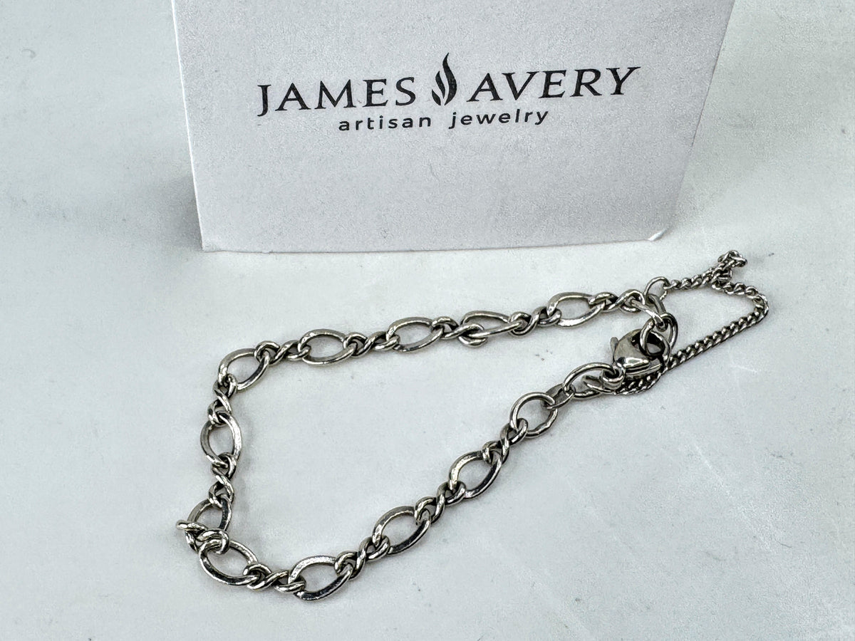 James Avery Artisan Jewelry Sterling Silver alternative link Bracelet 6.5"JR2076