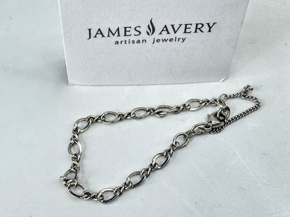 James Avery Artisan Jewelry Sterling Silver alternative link Bracelet 6.5"JR2076