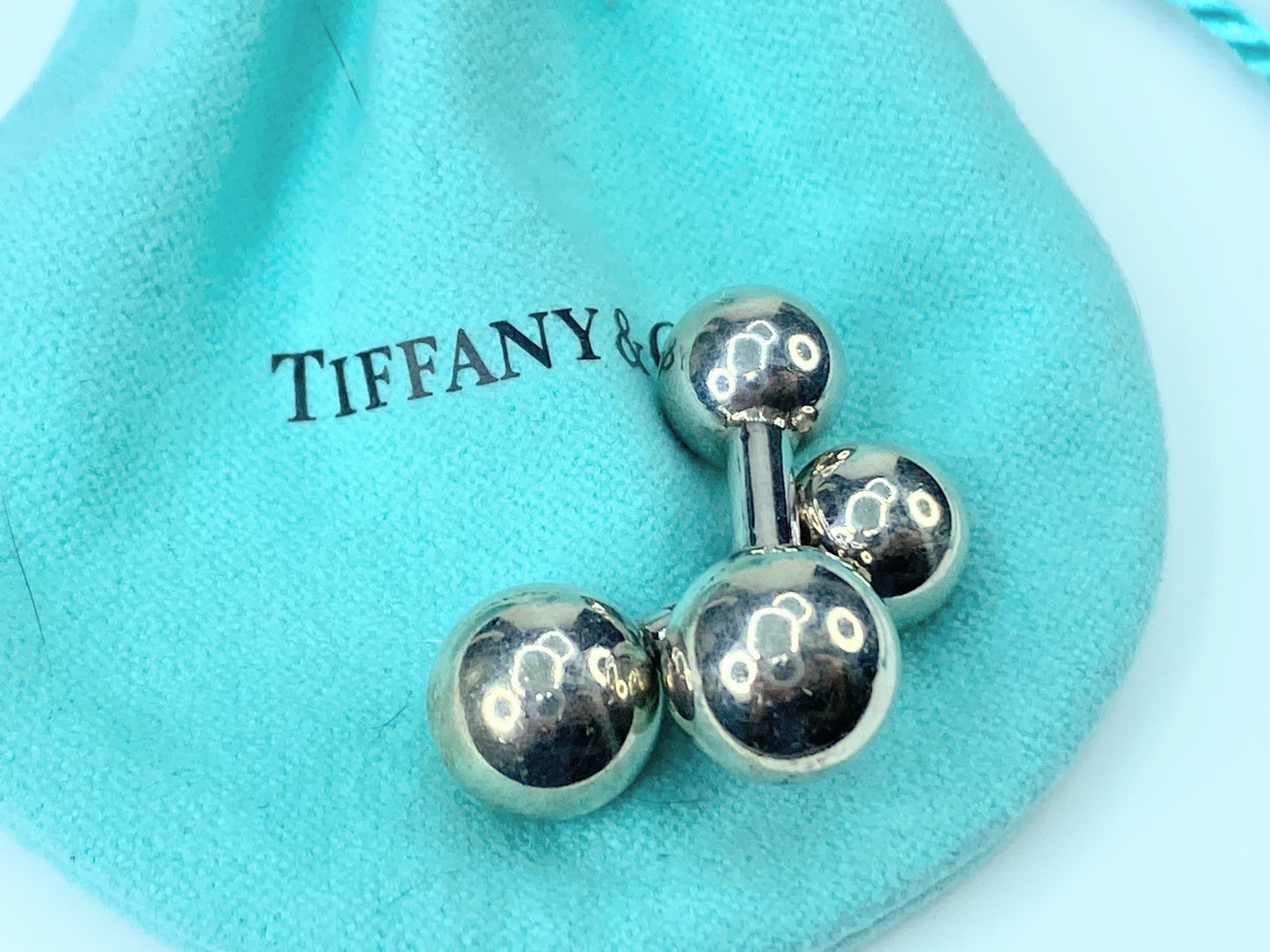 Tiffany & Co Sterling Silver 925 Dumbbell cufflinks 13.4g JR9550