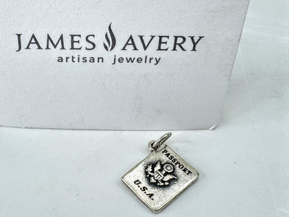 Vintage James Avery Passport U.S.A. Happy Tours Sterling Silver Charm JR2097