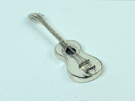 Miniature Sterling Silver Guitar with Strings 3 1/8" 15.5 grams SS80