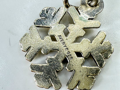 Vintage James Avery Artisan Sterling Silver Snow Crystal Snowflake Charm JR2078