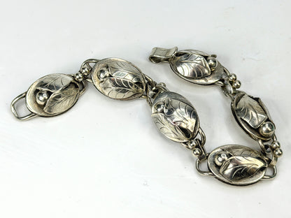 Vintage Georg Jensen Sterling Silver Oval Link Bracelet 7 1/4" 33.5g JR1973