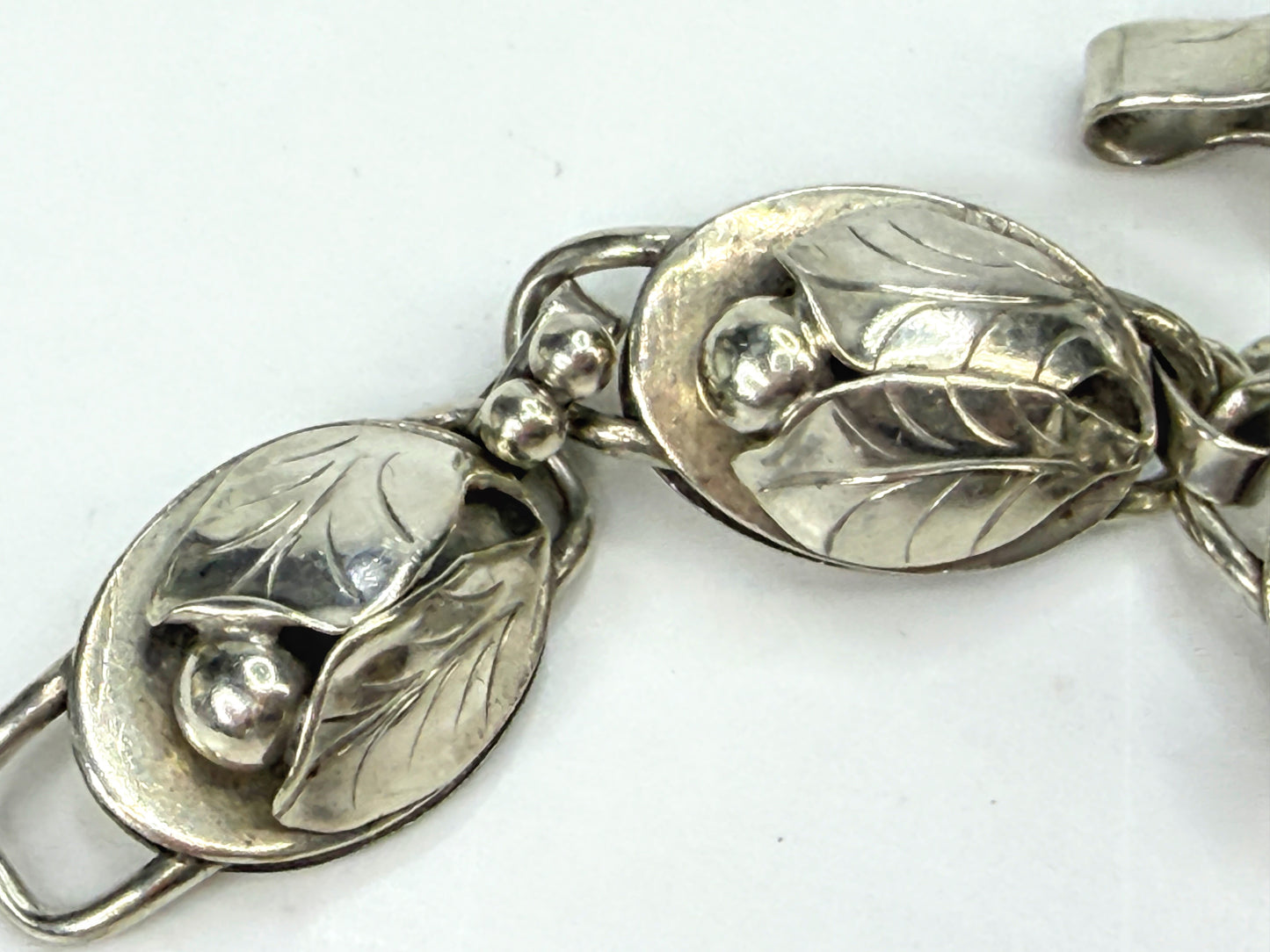 Vintage Georg Jensen Sterling Silver Oval Link Bracelet 7 1/4" 33.5g JR1973