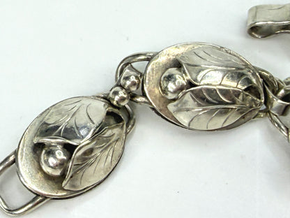 Vintage Georg Jensen Sterling Silver Oval Link Bracelet 7 1/4" 33.5g JR1973