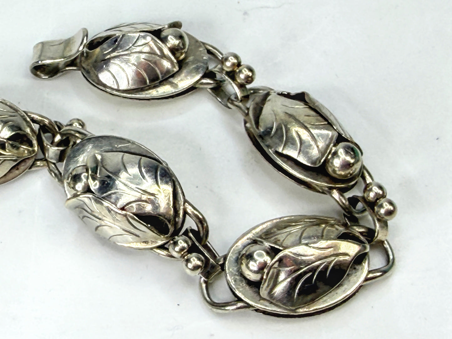 Vintage Georg Jensen Sterling Silver Oval Link Bracelet 7 1/4" 33.5g JR1973