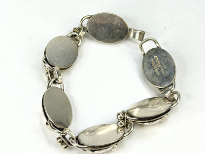 Vintage Georg Jensen Sterling Silver Oval Link Bracelet 7 1/4" 33.5g JR1973