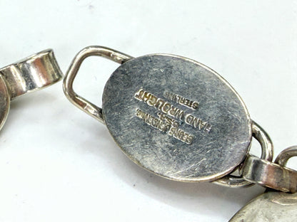 Vintage Georg Jensen Sterling Silver Oval Link Bracelet 7 1/4" 33.5g JR1973
