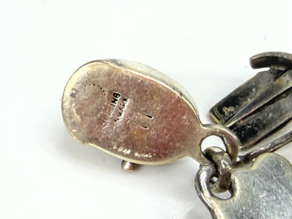 Vintage Georg Jensen No. 11 Moonlight Blossom 830 Silver Bracelet 7.5" JR1972