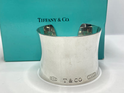 Tiffany & Co. 1837 Collection Wide Sterling Silver Cuff Bracelet 7" JR1114