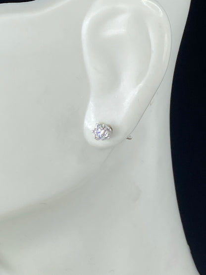 Classic 14K gold 0.42ct G/Si1 round brilliant solitaire Diamond stud earrings