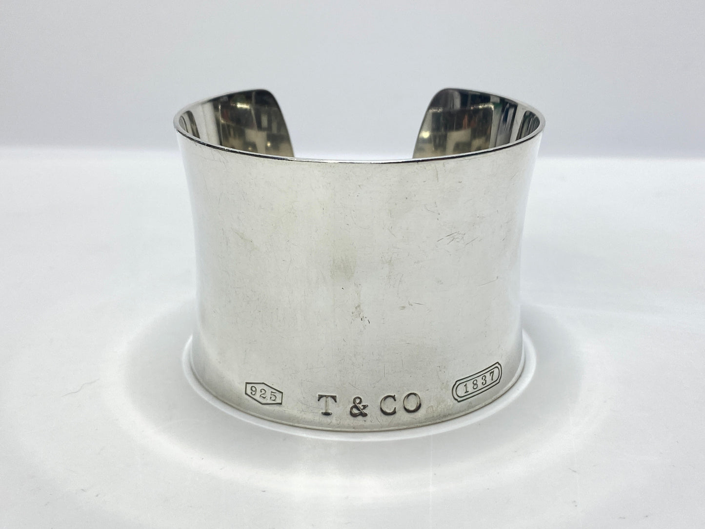 Tiffany & Co. 1837 Collection Wide Sterling Silver Cuff Bracelet 7" JR1114
