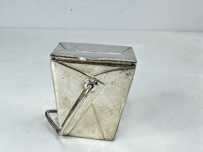 Tiffany & Co. Sterling Silver Chinese Take-Out Pagoda Pill Box Spain 38.4g SS500