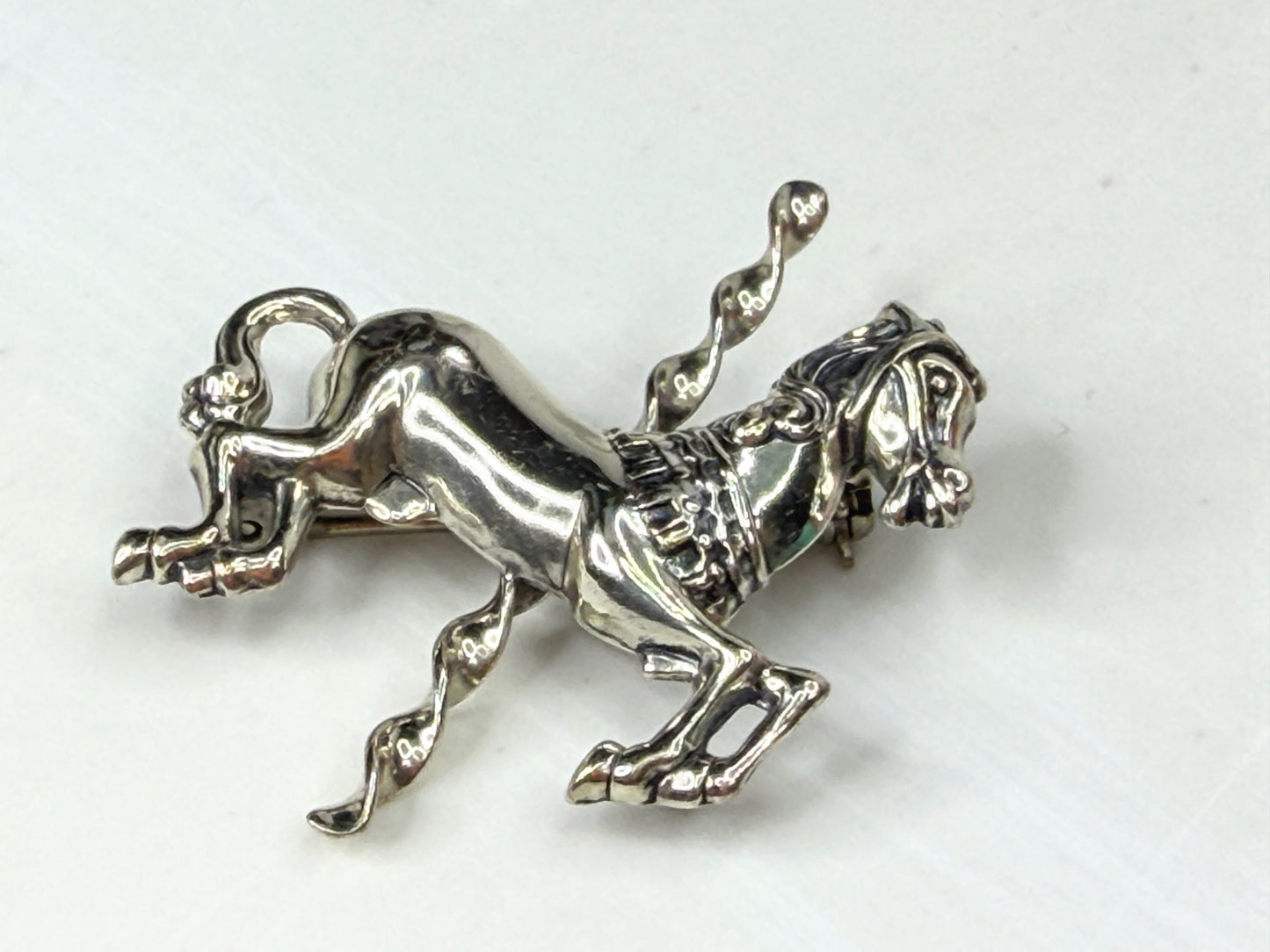Vintage Sterling Silver Turquoise Inlay Om Pendant Artisan Jewelry JR1979