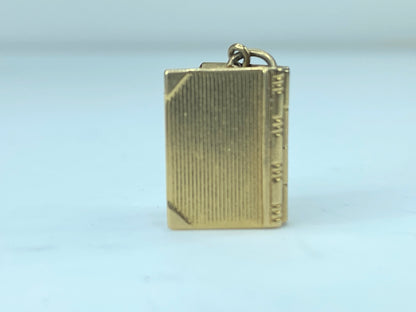 Movable Lord's Prayer Opening Book Charm in 14 Karat Yellow JR9558