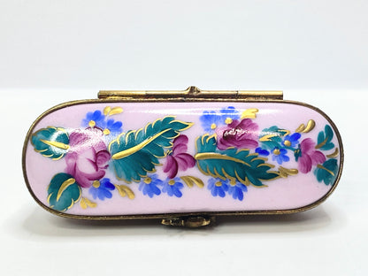 RMC Limoges Hand Painted Rose Floral Trinket Box Limited 2/500