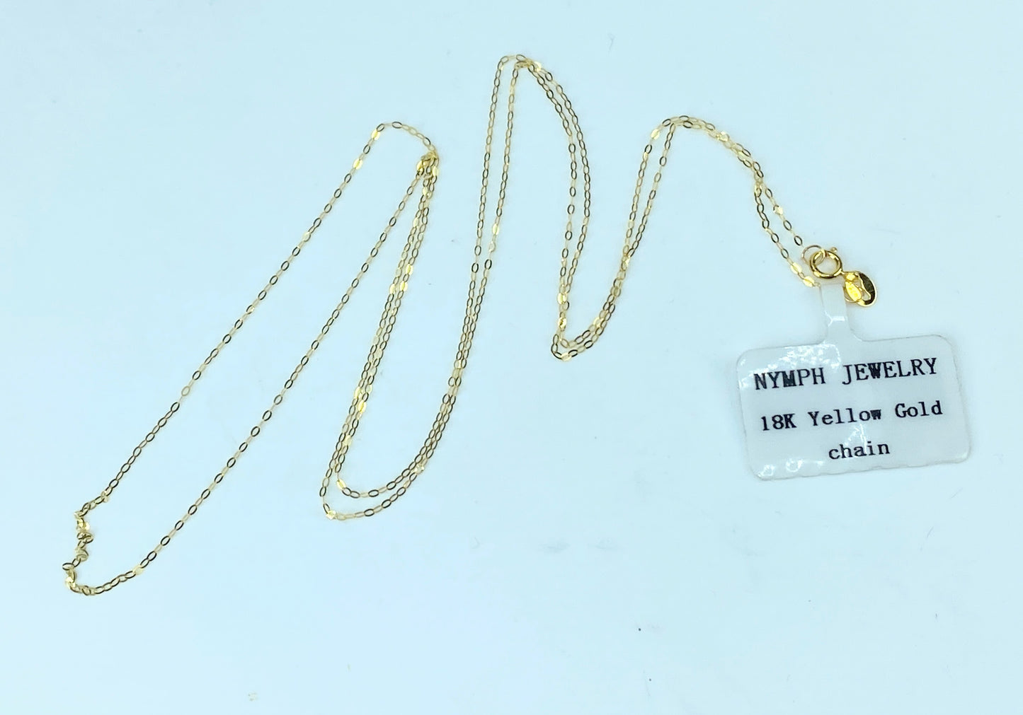 Dainty 18K yellow gold oval cable link lightweight necklace NWT JR9560