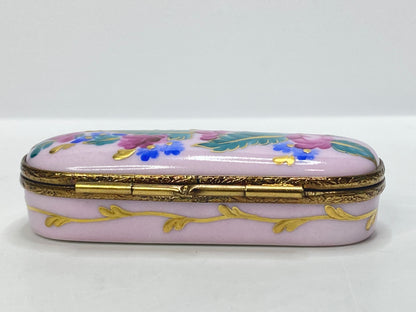 RMC Limoges Hand Painted Rose Floral Trinket Box Limited 2/500