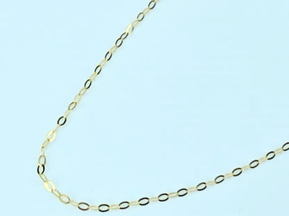 Dainty 18K yellow gold oval cable link lightweight necklace NWT JR9560