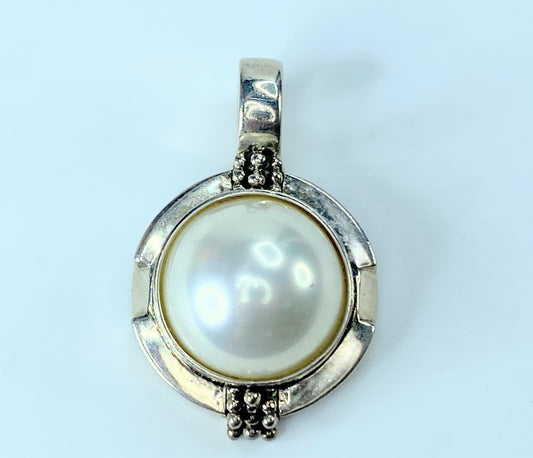 Michael Dawkins Sterling 925 Silver Mabe Pearl Pendant Enhancer JR9025