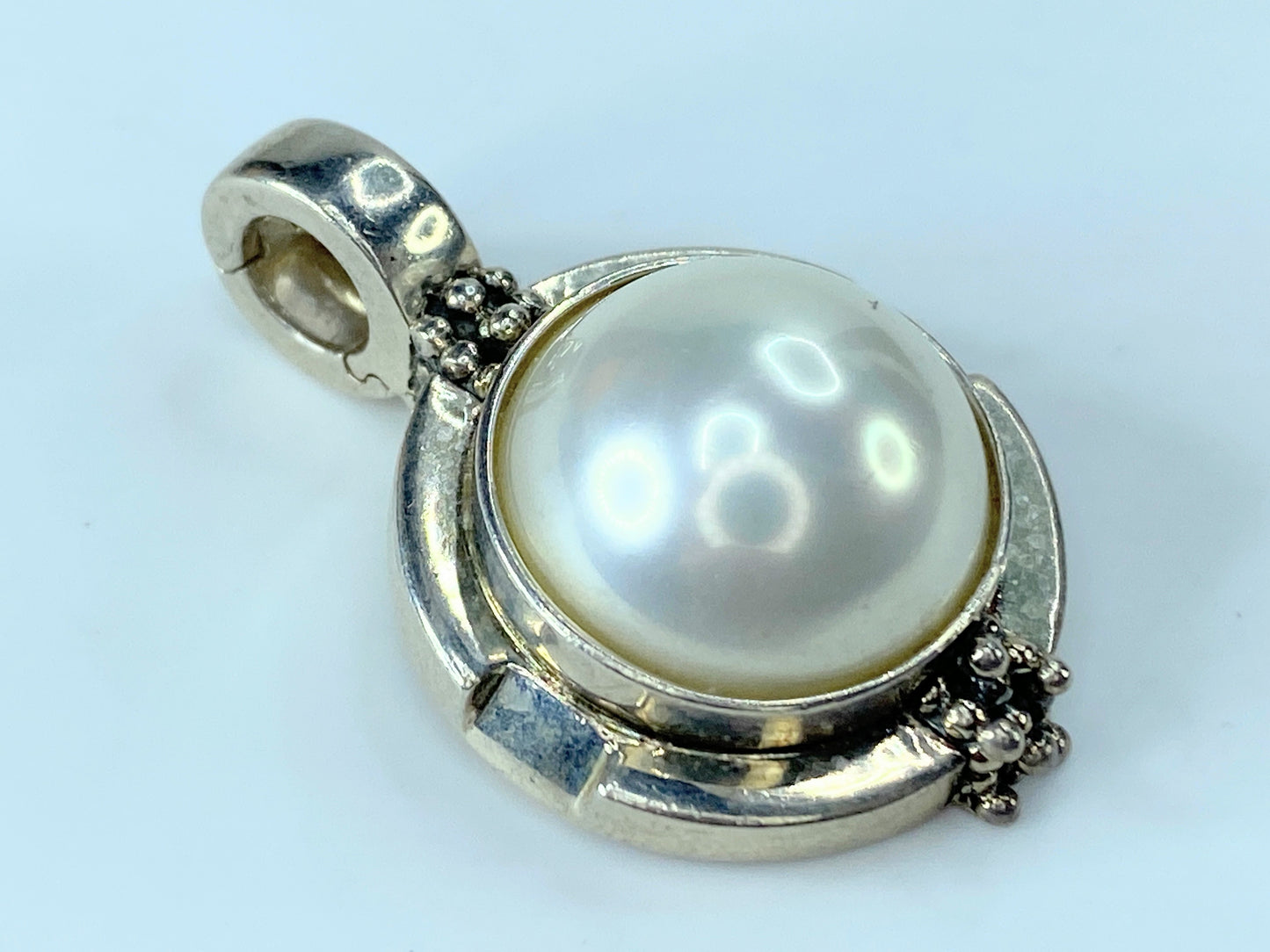 Michael Dawkins Sterling 925 Silver Mabe Pearl Pendant Enhancer JR9025