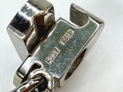 Vintage Salvatore Ferragamo Gancini Link Bracelet Silver Tone Italy GS883