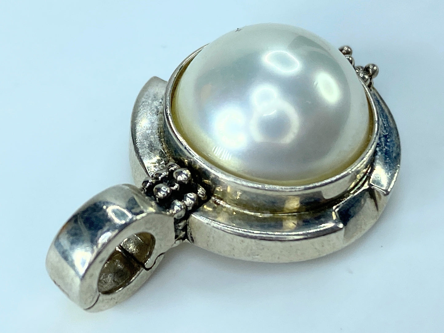 Michael Dawkins Sterling 925 Silver Mabe Pearl Pendant Enhancer JR9025