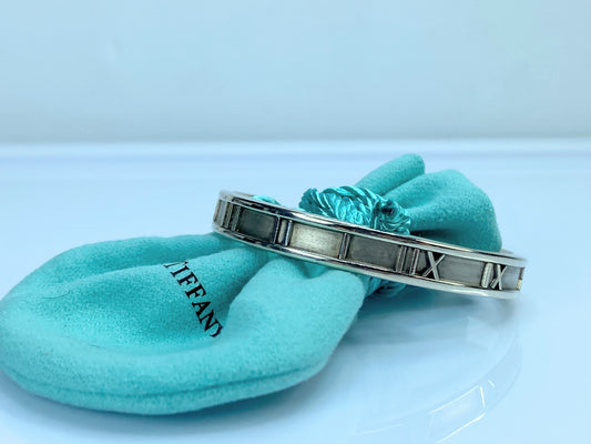 Sterling Silver Roman Numeral Cuff Bracelet JR715