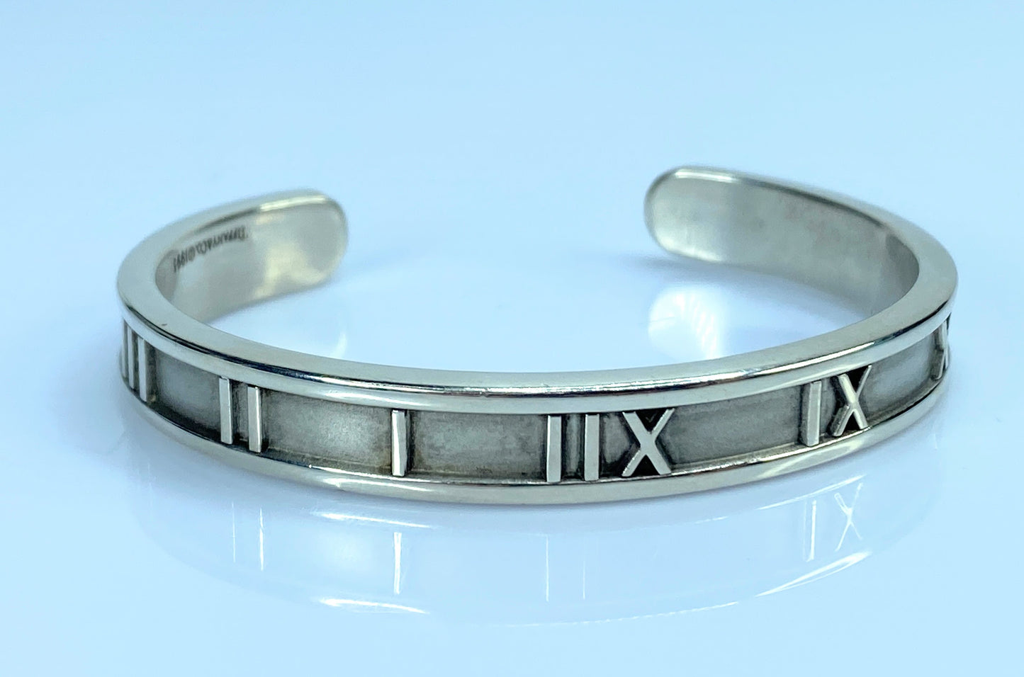 Sterling Silver Roman Numeral Cuff Bracelet JR715
