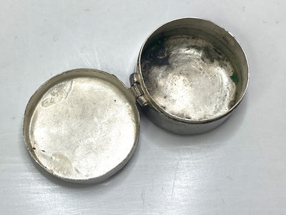 Vintage Aztec / Mesoamerican iconography Sterling Silver Trinket Box 12g SS134