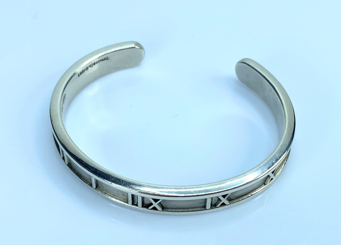 Sterling Silver Roman Numeral Cuff Bracelet JR715