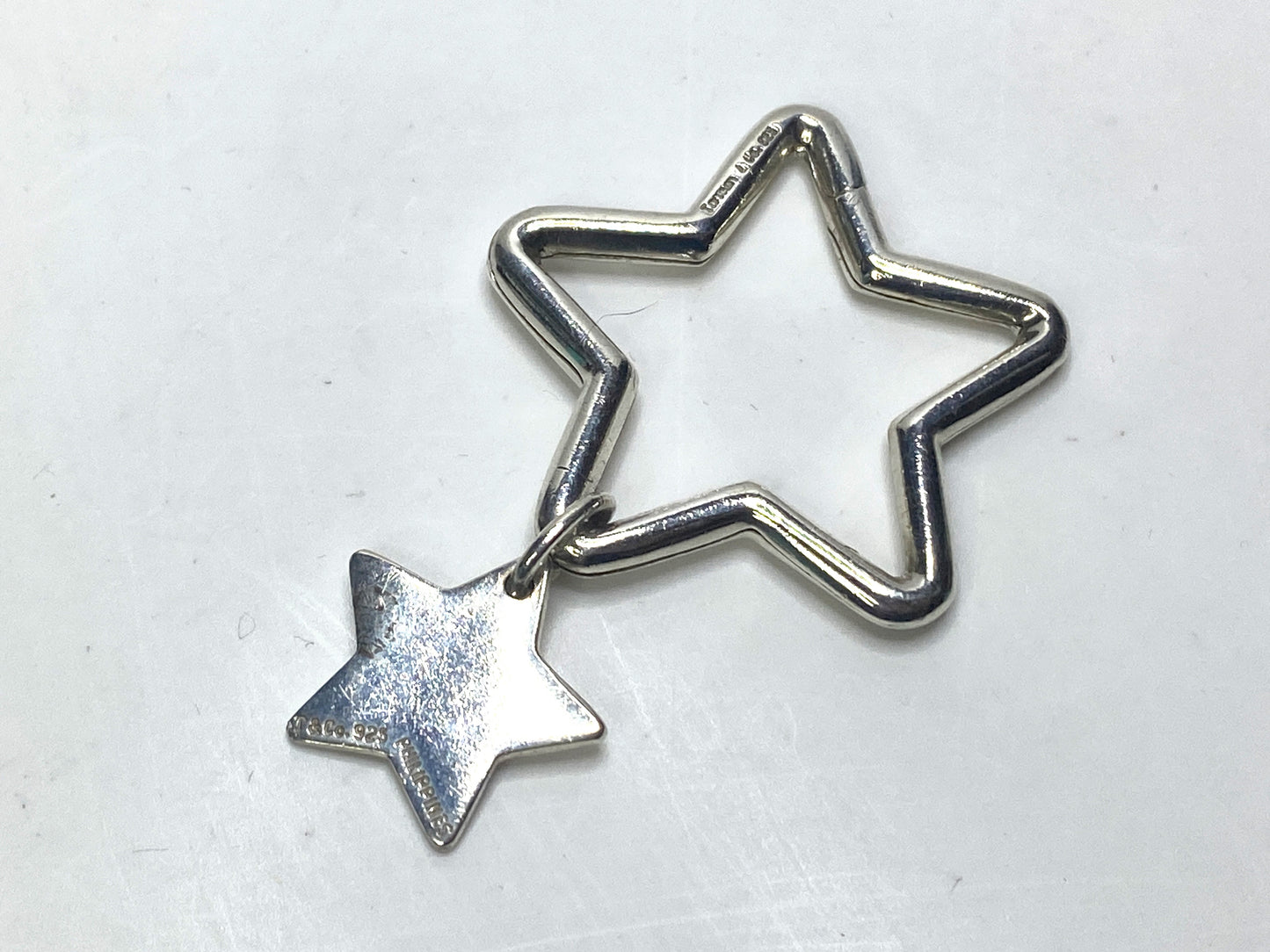 Tiffany & Co. Sterling Silver Star Key Ring with Charm, 15g SS135