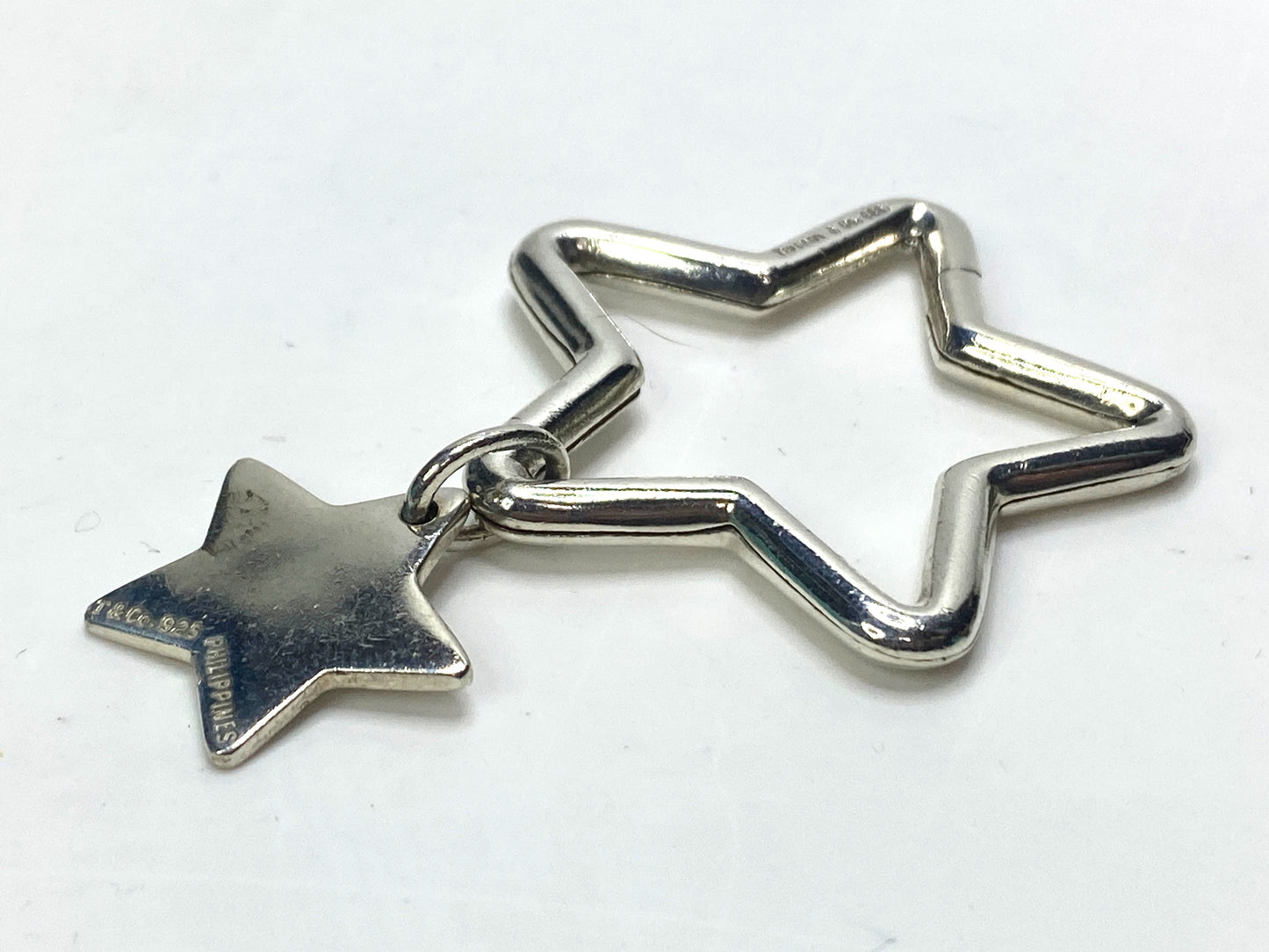 Tiffany & Co. Sterling Silver Star Key Ring with Charm, 15g SS135
