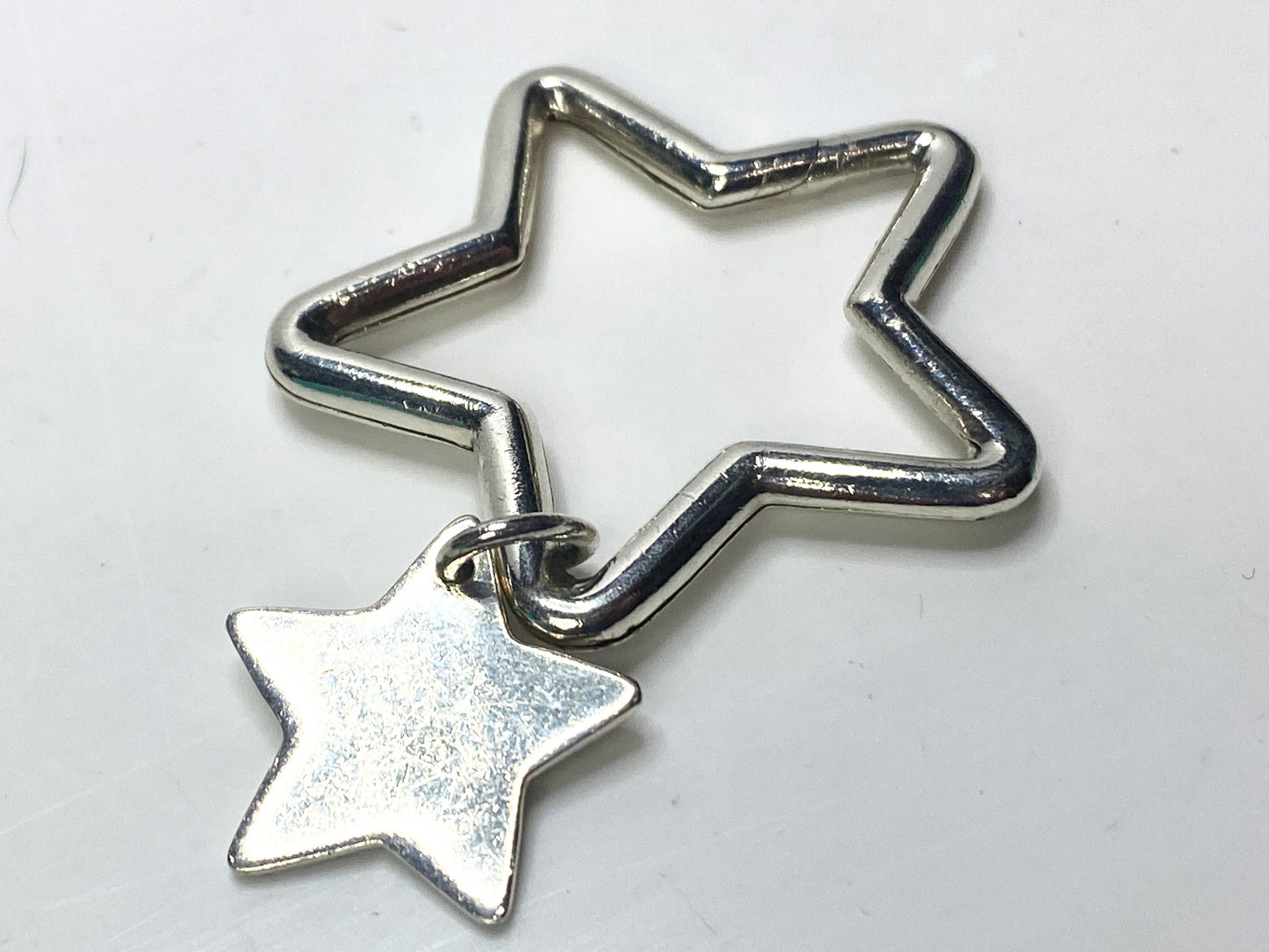 Tiffany & Co. Sterling Silver Star Key Ring with Charm, 15g SS135