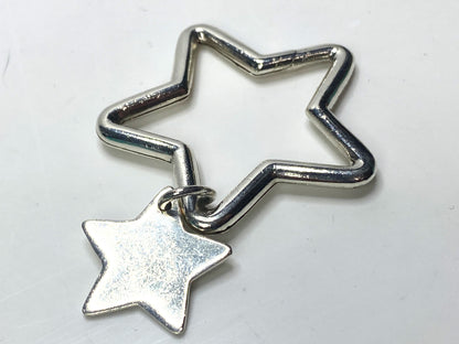 Tiffany & Co. Sterling Silver Star Key Ring with Charm, 15g SS135
