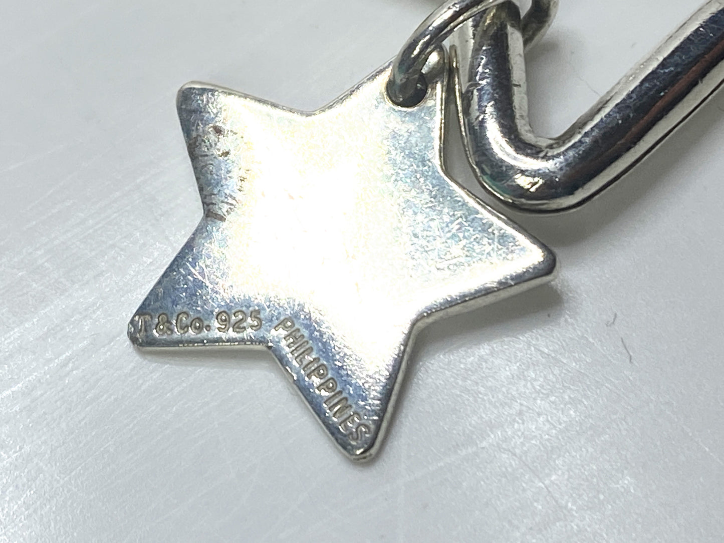 Tiffany & Co. Sterling Silver Star Key Ring with Charm, 15g SS135