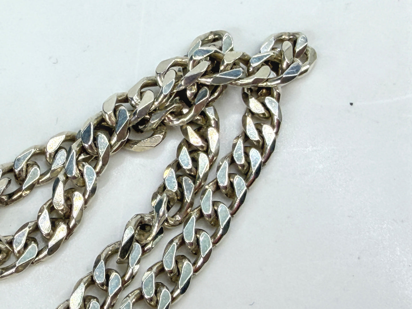 Vintage Sterling Silver St. Christopher Medal Curb Chain 21.7g JR1986