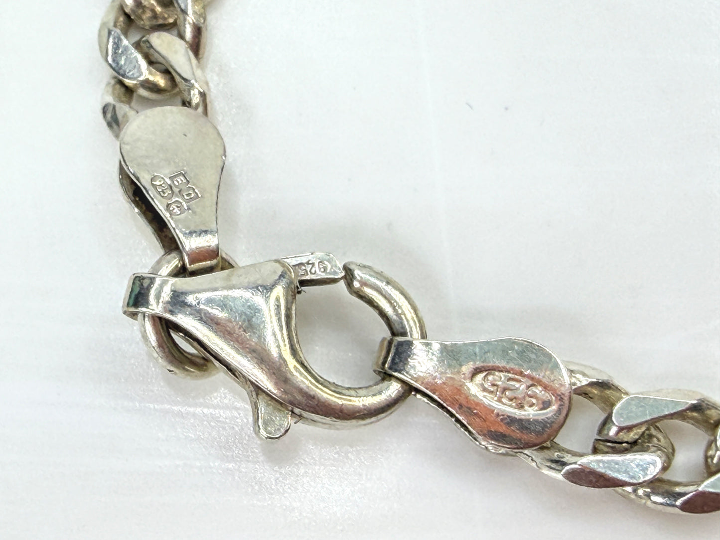 Vintage Sterling Silver St. Christopher Medal Curb Chain 21.7g JR1986
